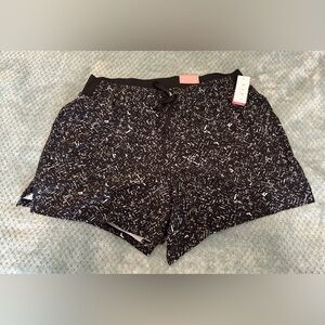 Lane Bryant Black and White Athletic Shorts
